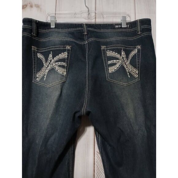 Red Rivet Jeans Ladies‎ 20W Detailed Pocket Straight Leg - Picture 4 of 8